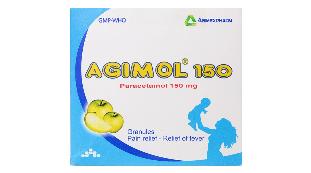 Thuốc cốm Agimol 150 giảm đau, hạ sốt (30 gói x 1g) - 1