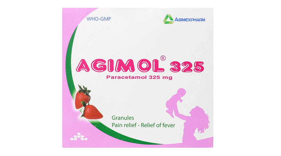 Thuốc cốm Agimol 325 giảm đau, hạ sốt (30 gói x 1.6g) - 1
