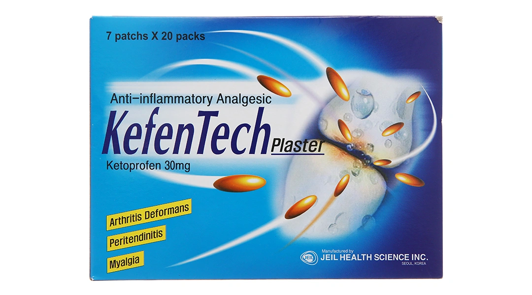 Cao dán KefenTech Plaster 30mg giảm đau, viêm khớp dạng thấp (20 gói x 7 miếng) - 1