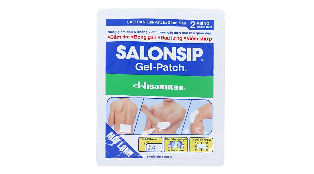 Cao dán Salonsip Gel-Patch giảm đau, kháng viêm cơ khớp (10 bao x 2 miếng) - 6