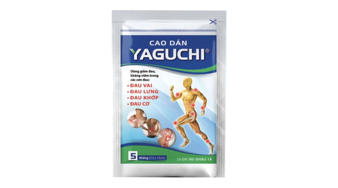 Cao dán Yaguchi giảm đau, kháng viêm cơ xương gói 5 miếng - 
