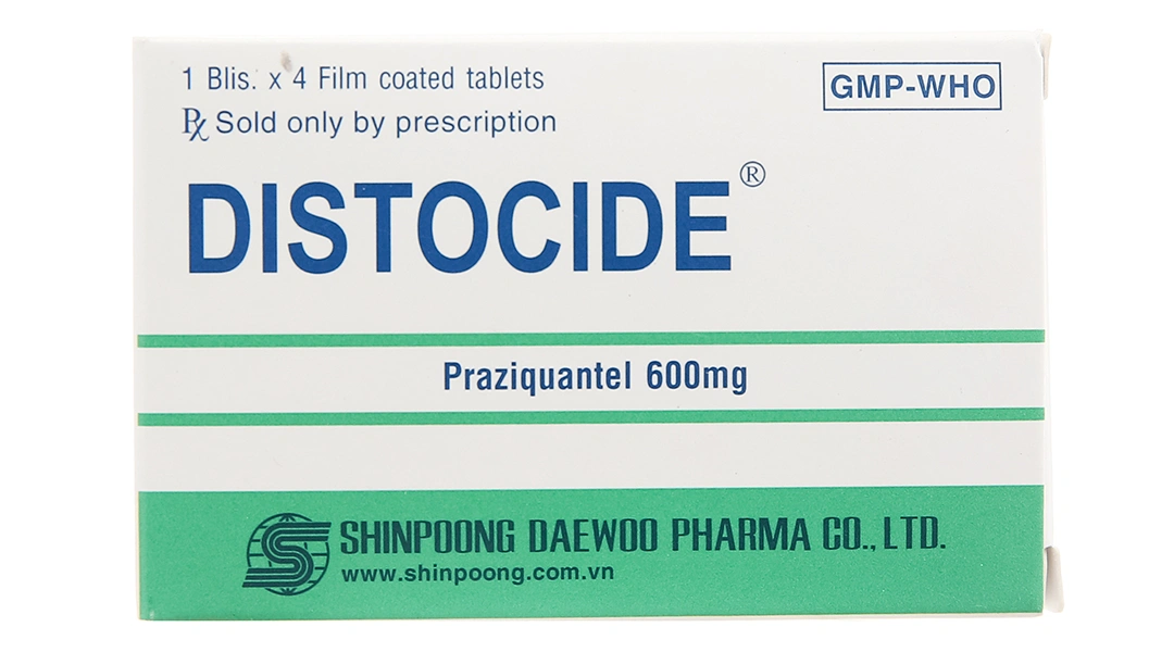 Distocide 600mg trị giun sán (1 vỉ x 4 viên) - 1
