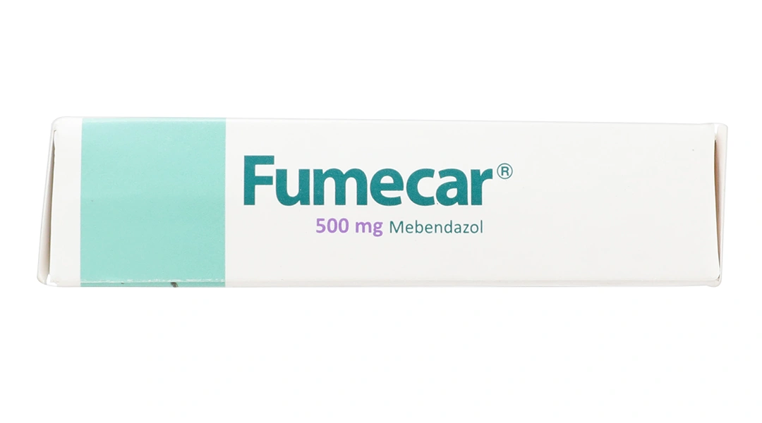 Viên nhai Fumecar 500mg trị giun kim, giun tóc, giun đũa, giun móc (1 vỉ x 1 viên) - 2