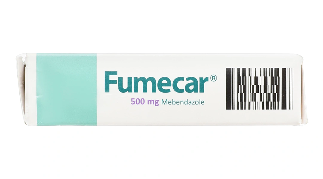 Viên nhai Fumecar 500mg trị giun kim, giun tóc, giun đũa, giun móc (1 vỉ x 1 viên) - 3