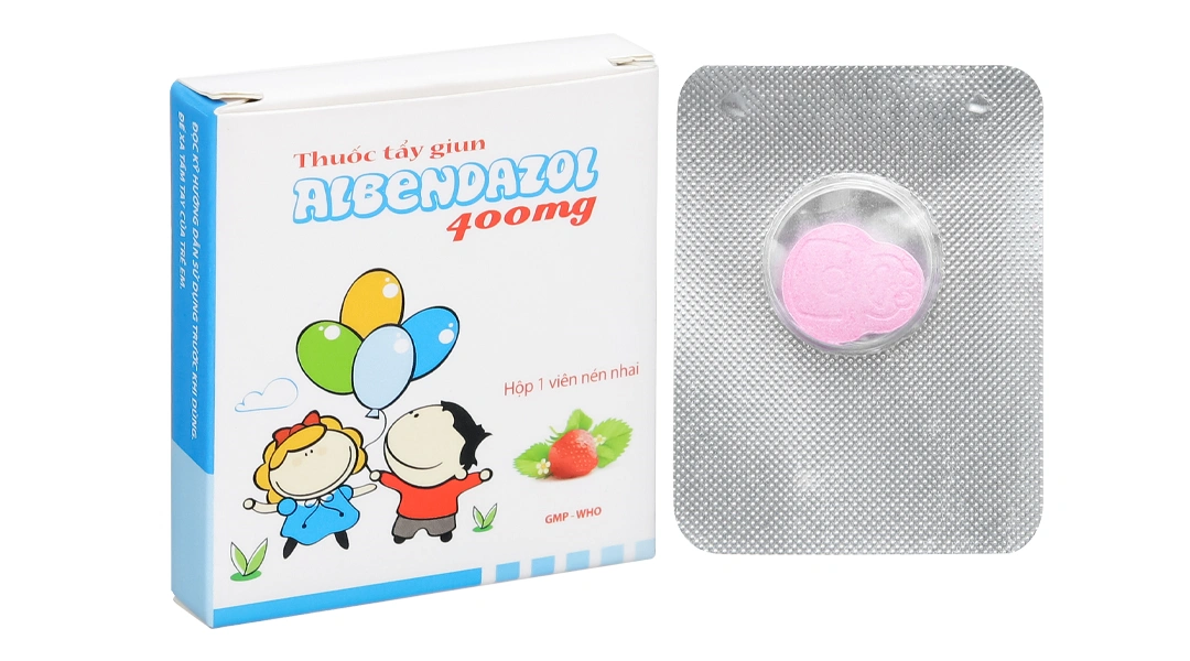 Viên nhai Albendazol Hataphar 400mg trị giun sán (1 vỉ x 1 viên) - 11