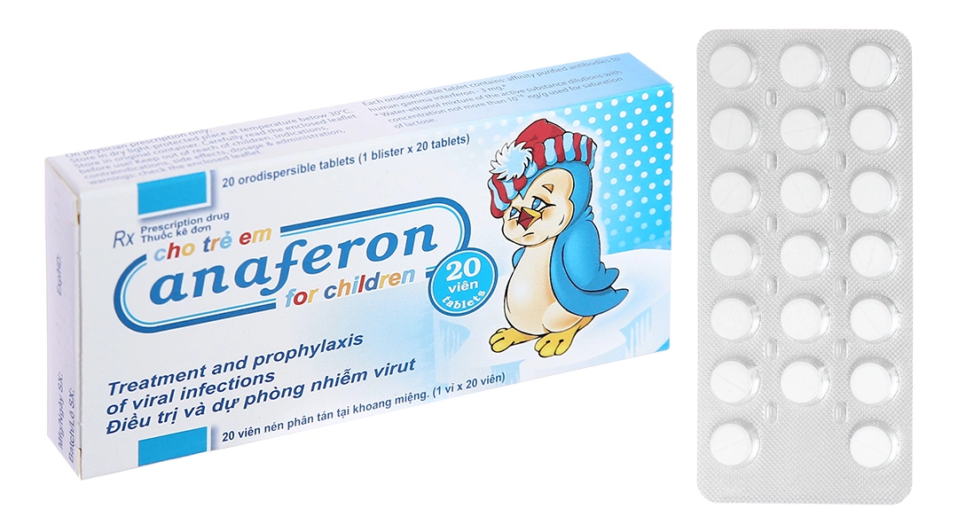 Anaferon for children dự phòng và trị nhiễm virus (1 vỉ x 20 viên) - 