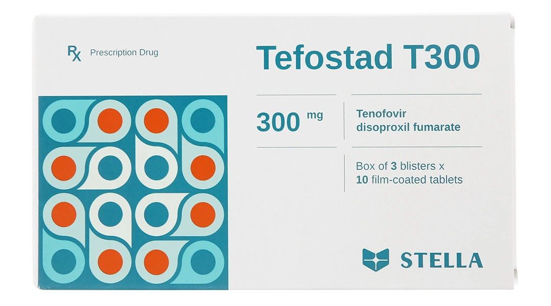 Tefostad T300 phòng và trị nhiễm HIV-týp 1, viêm gan B (3 vỉ x 10 viên) - 1