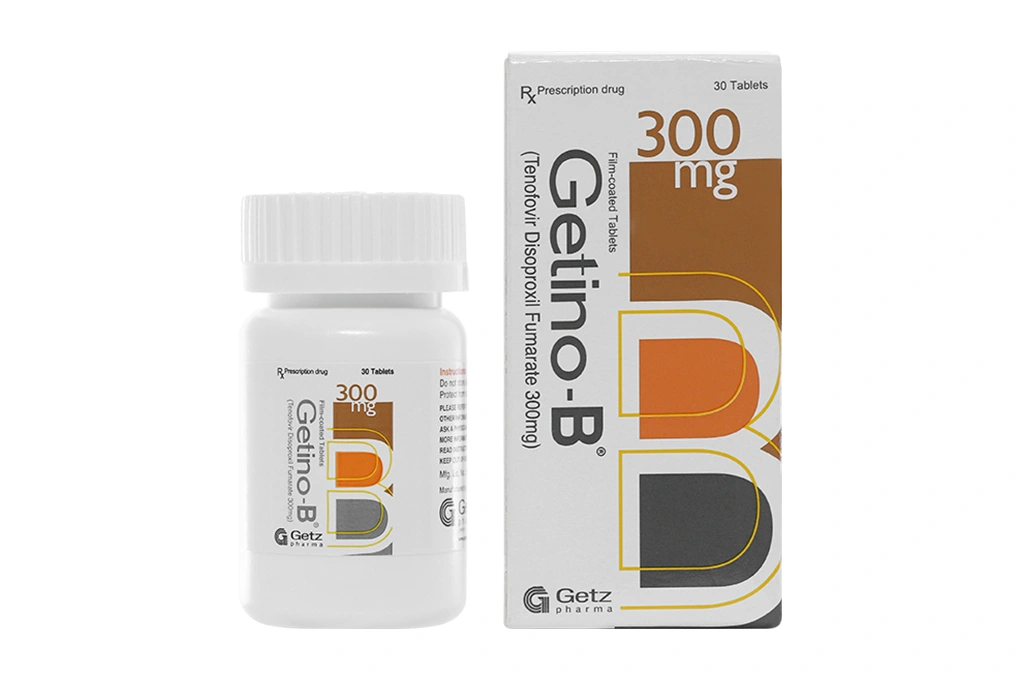 Getino-B 300mg thuốc kháng virus, trị viêm gan B lọ 30 viên - 
