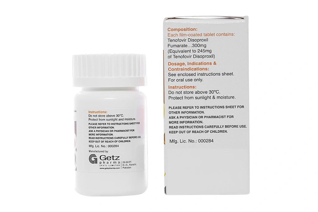Getino-B 300mg thuốc kháng virus, trị viêm gan B lọ 30 viên - 1