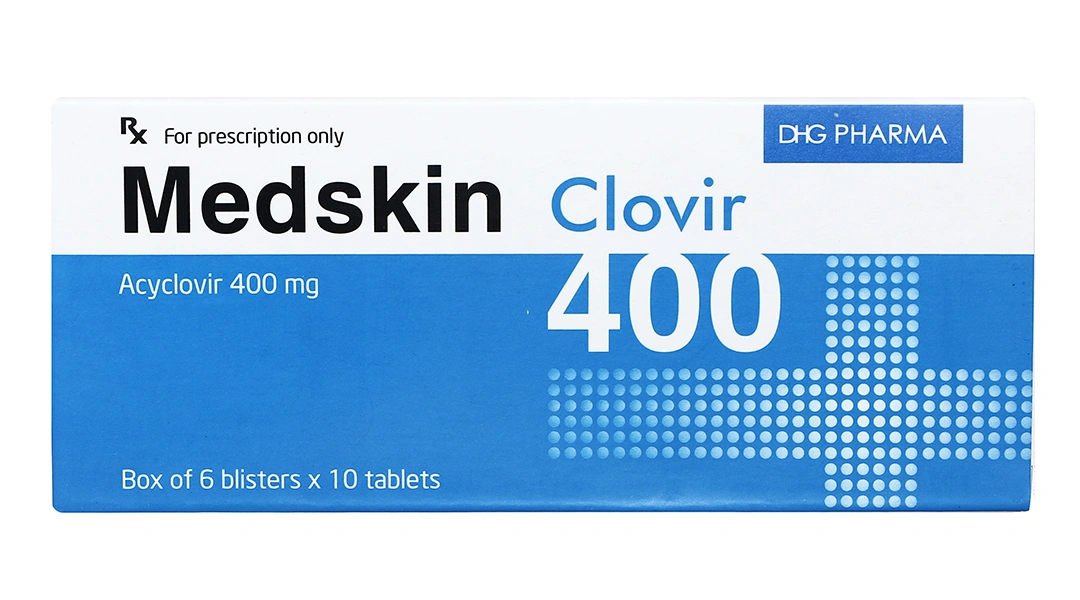 Medskin Clovir 400 phòng và trị nhiễm Herpes simplex (6 vỉ x 10 viên) - 1