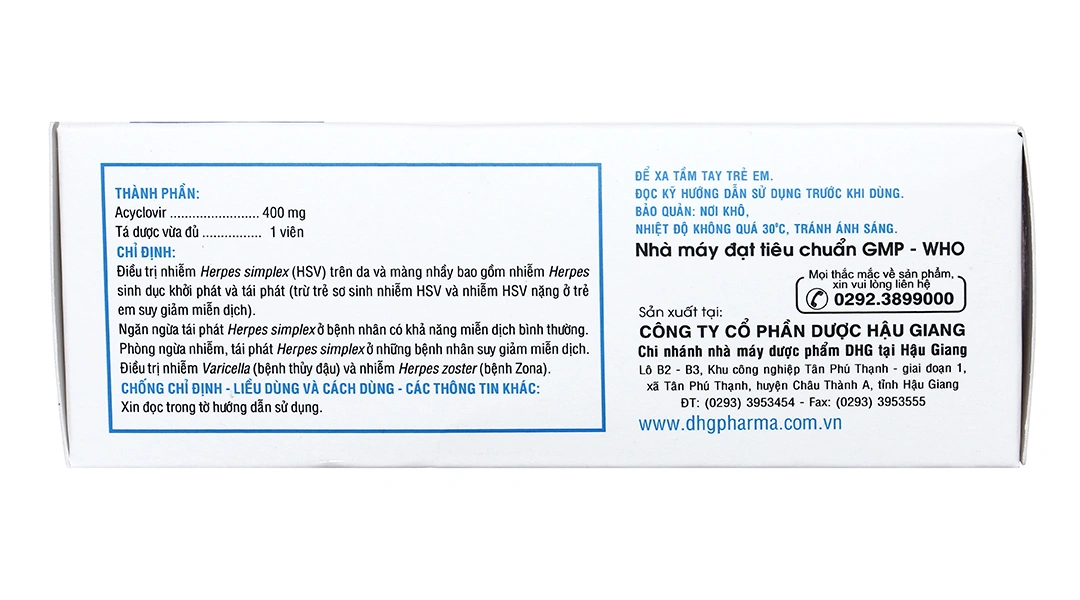 Medskin Clovir 400 phòng và trị nhiễm Herpes simplex (6 vỉ x 10 viên) - 2