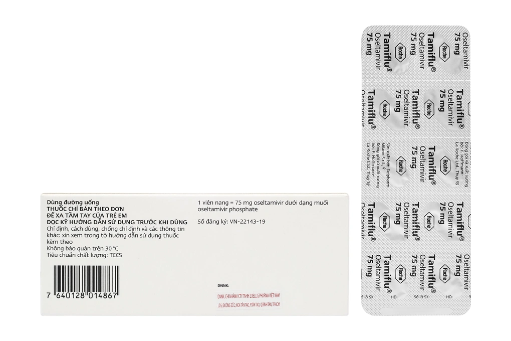 Tamiflu 75mg phòng và trị cúm do virus (1 vỉ x 10 viên) - 1