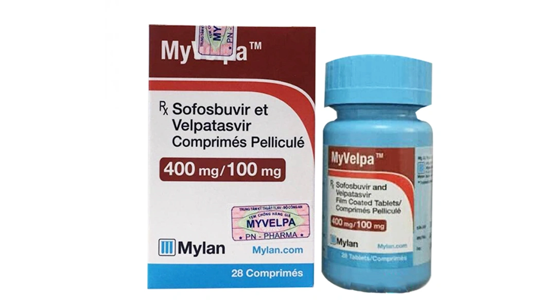 Myvelpa 400mg/100mg điều trị viêm gan C mạn tính chai 28 viên - 