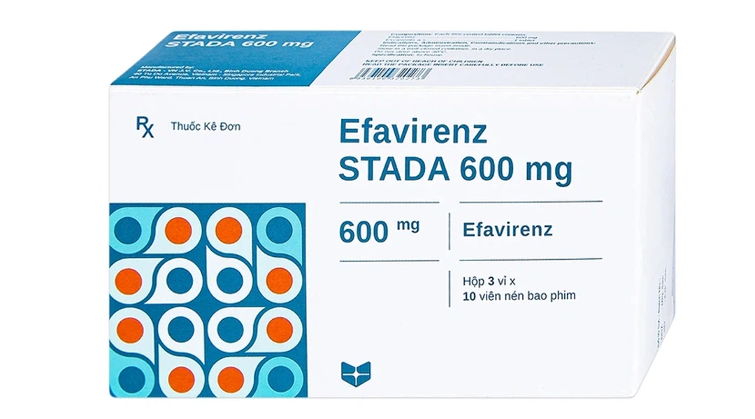 Efavirenz Stada 600mg phòng và điều trị nhiễm HIV-1 (3 vỉ x 10 viên) - 
