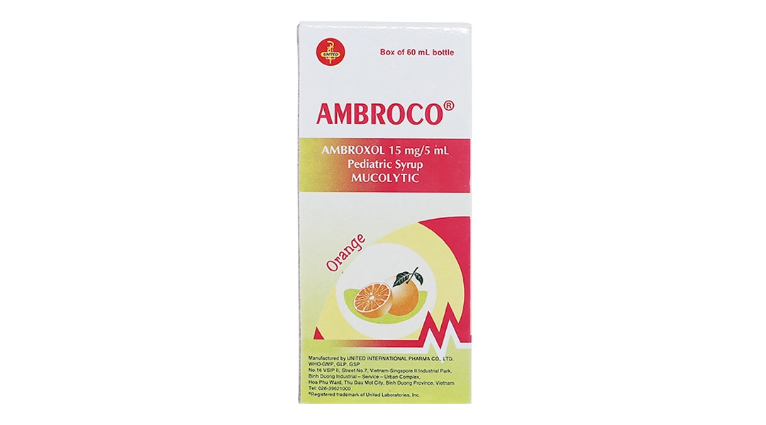 Siro Ambroco 15mg/5ml hỗ trợ tan đàm trong bệnh lý hô hấp chai 60ml - 1