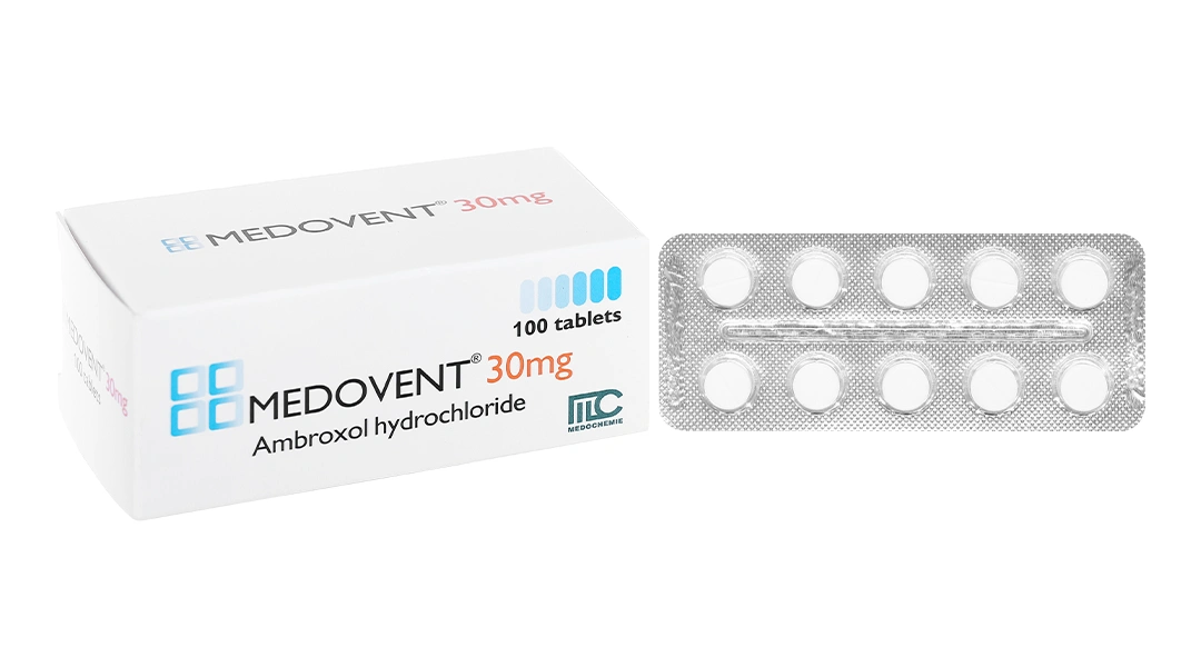 Medovent 30mg trị triệu chứng bệnh phế quản - phổi cấp và mạn tính (10 vỉ x 10 viên) - 
