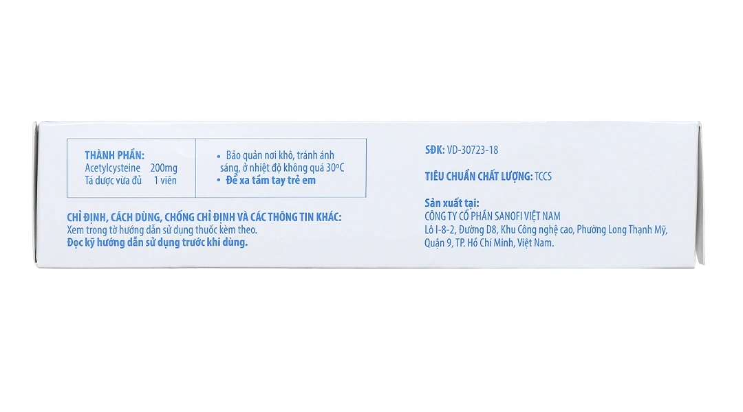 Acemuc 200mg tiêu nhầy trong bệnh lý hô hấp (3 vỉ x 10 viên) - 14