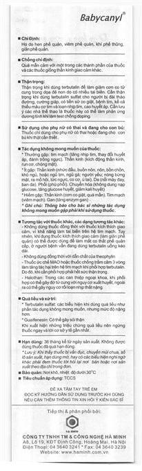 Siro Babycanyl trị ho do hen suyễn, viêm phế quản chai 60ml - 5