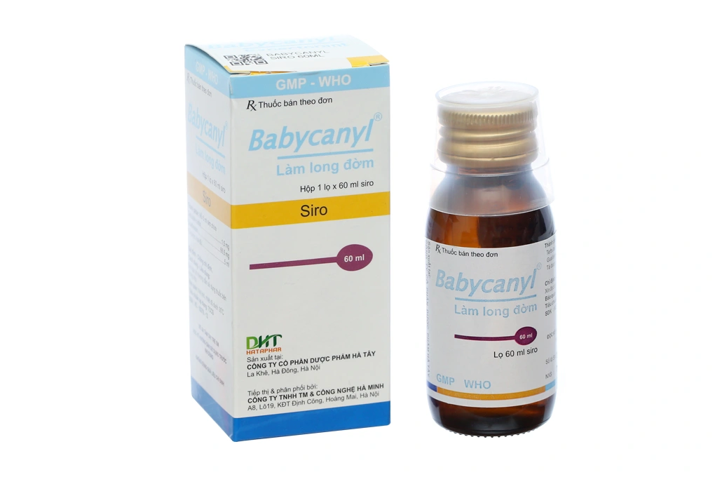 Siro Babycanyl trị ho do hen suyễn, viêm phế quản chai 60ml - 