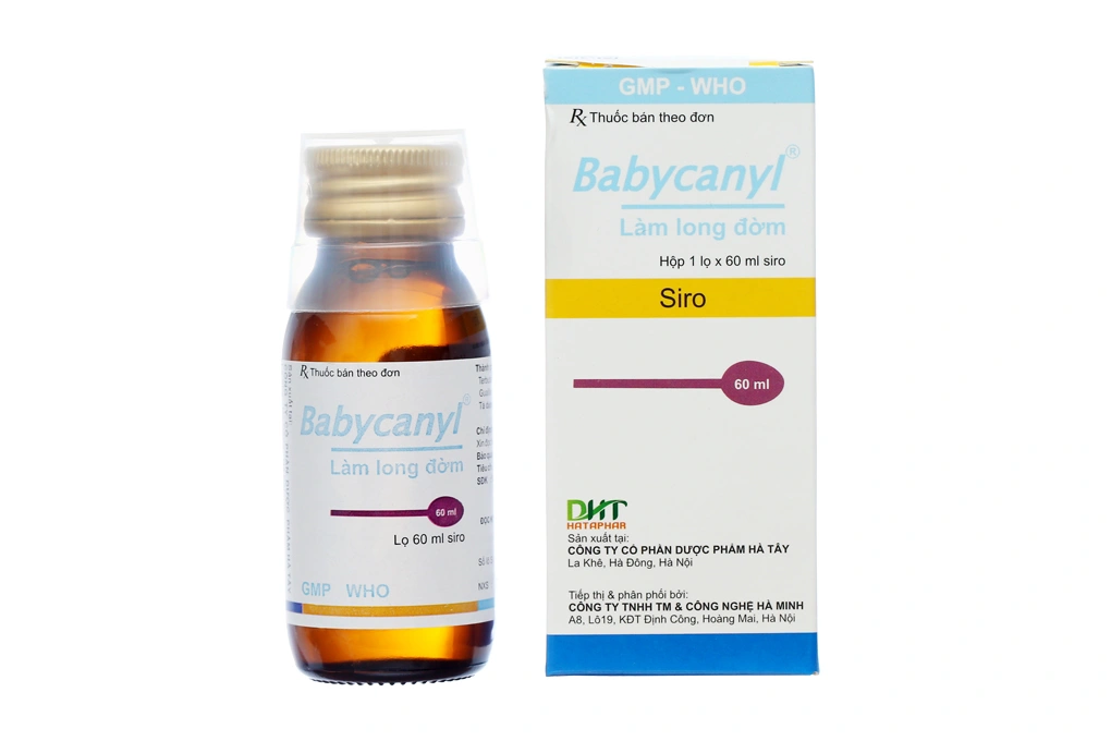 Siro Babycanyl trị ho do hen suyễn, viêm phế quản chai 60ml - 1