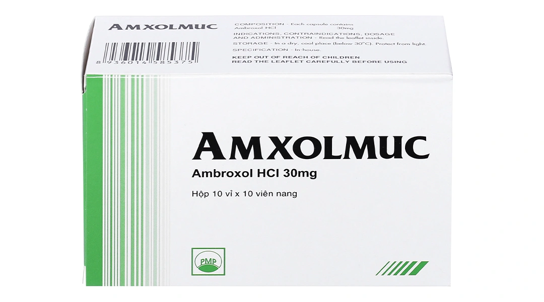 Amxolmuc 30mg trị bệnh cấp, mạn tính ở đường hô hấp (10 vỉ x 10 viên) - 1