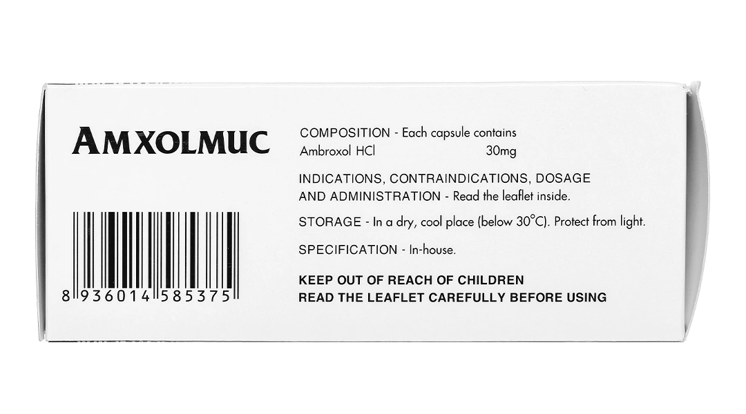 Amxolmuc 30mg trị bệnh cấp, mạn tính ở đường hô hấp (10 vỉ x 10 viên) - 4