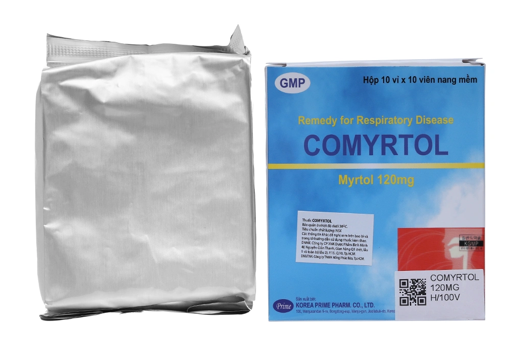 Comyrtol 120mg trị viêm phế quản, viêm xoang (10 vỉ x 10 viên) - 1
