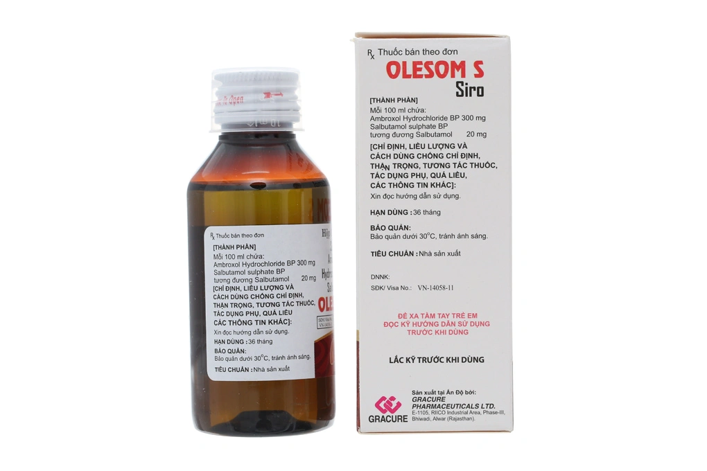 Siro Olesom S trị ho, tan đàm trong bệnh lý hô hấp lọ 100ml - 2