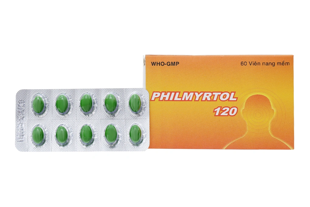 Philmyrtol 120 trị viêm phế quản, viêm xoang (6 vỉ x 10 viên) - 1