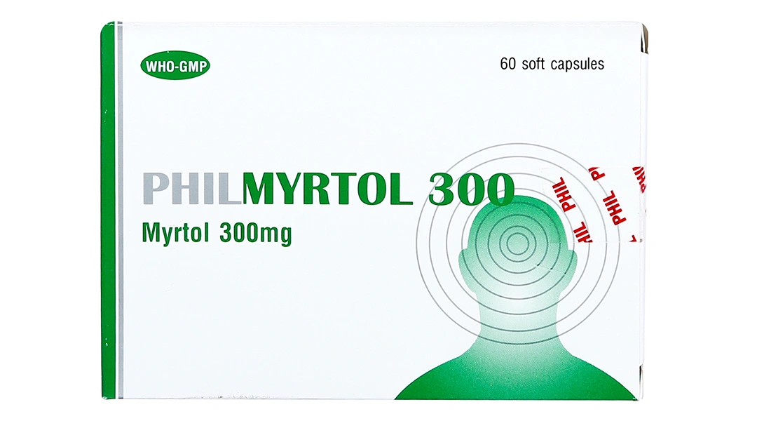 Philmyrtol 300 làm loãng đàm trong viêm phế quản, viêm xoang mũi (6 vỉ x 10 viên) - 2