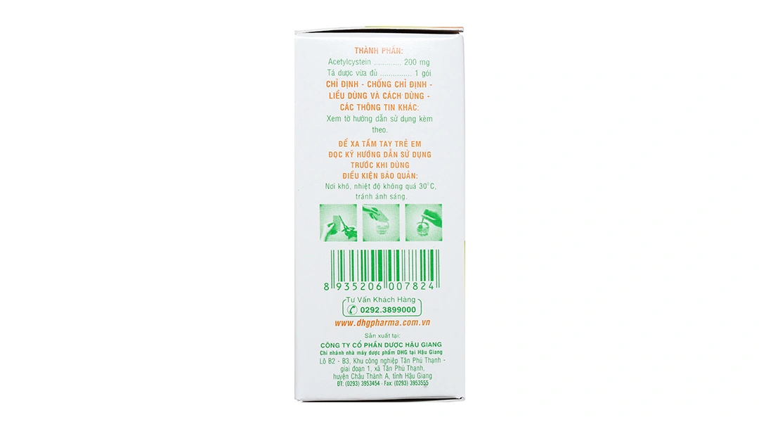 Thuốc bột Mitux 200mg làm tan đàm trong bệnh lý hô hấp (24 gói x 1.5g) - 3