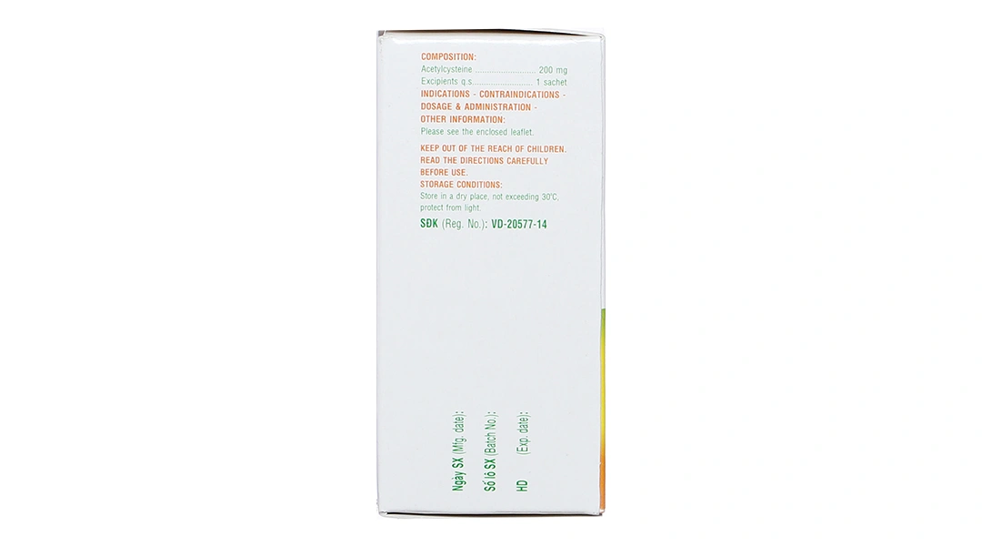 Thuốc bột Mitux 200mg làm tan đàm trong bệnh lý hô hấp (24 gói x 1.5g) - 4
