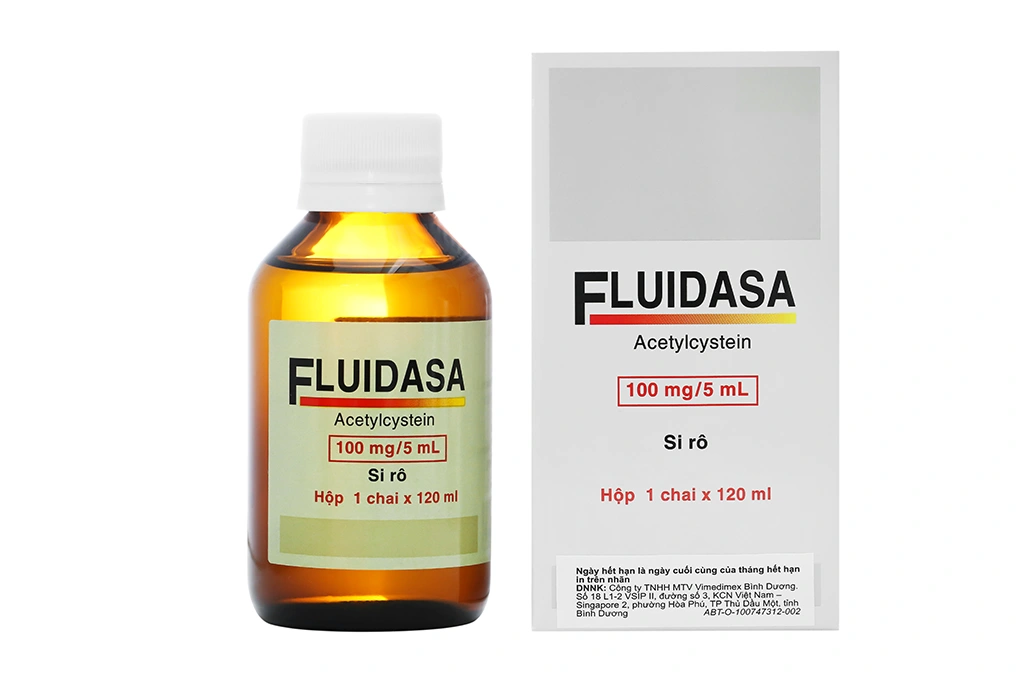 Siro Fluidasa 100mg/5ml dùng trong nhiễm khuẩn hô hấp chai 120ml - 1