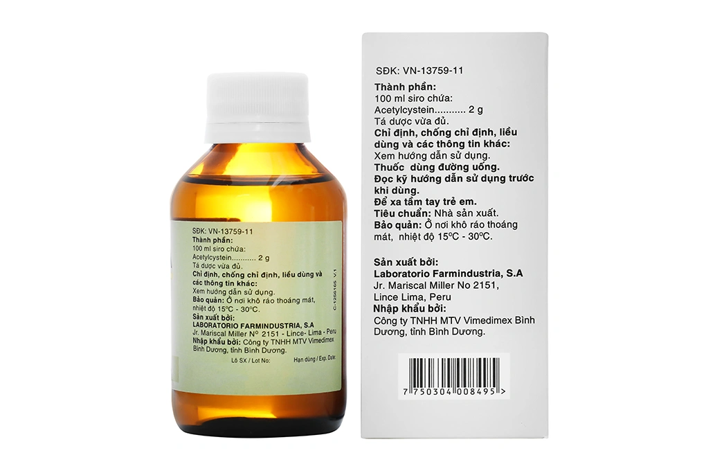 Siro Fluidasa 100mg/5ml dùng trong nhiễm khuẩn hô hấp chai 120ml - 2