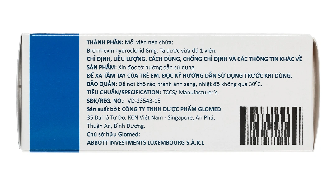 Hexinvon 8 phân hủy chất tiết trong bệnh lý hô hấp (10 vỉ x 10 viên) - 1
