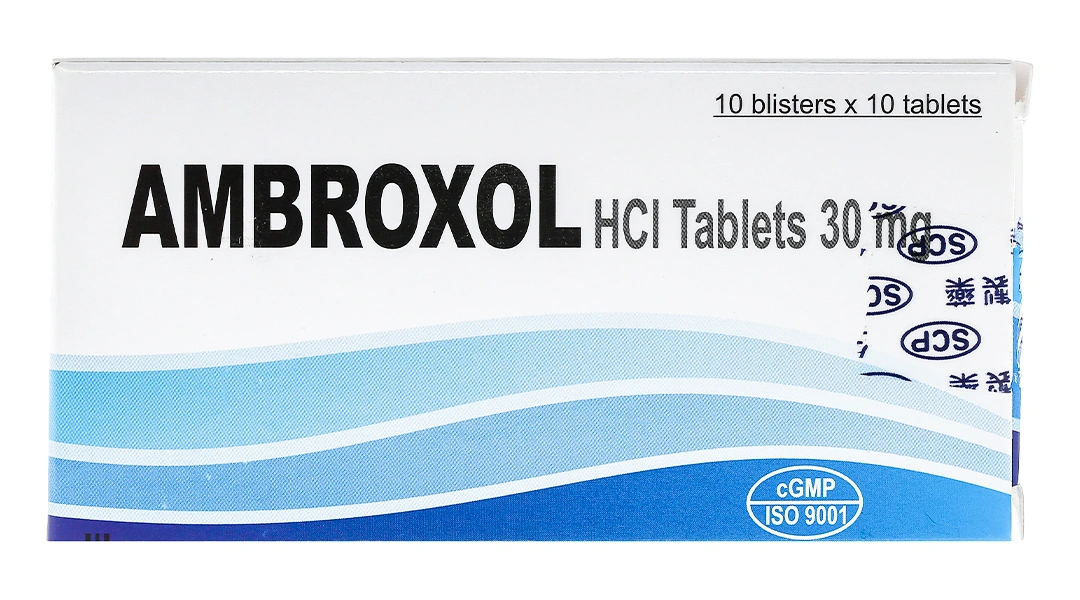 Ambroxol HCl Tablets 30mg long đờm, tiêu nhầy, trị bệnh đường hô hấp (10 vỉ x 10 viên) - 1