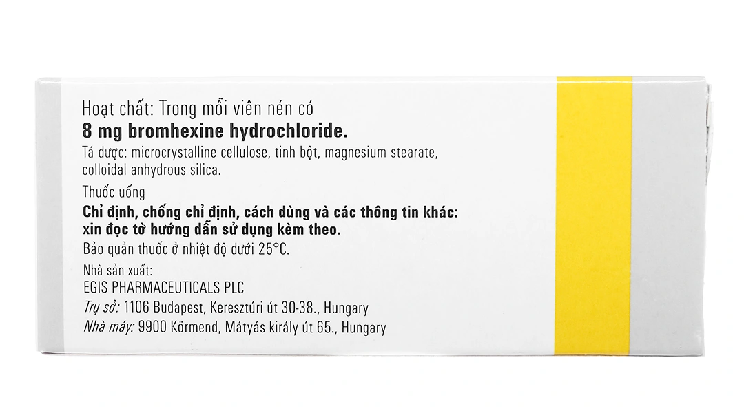 Paxirasol 8mg trị bệnh đường hô hấp, tan đàm trong viêm mũi họng (2 vỉ x 10 viên) - 1