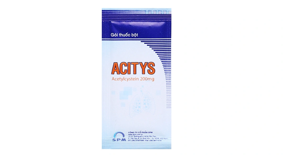 Thuốc bột Acitys 200mg trị rối loạn tiết dịch hô hấp hộp 30 gói - 5