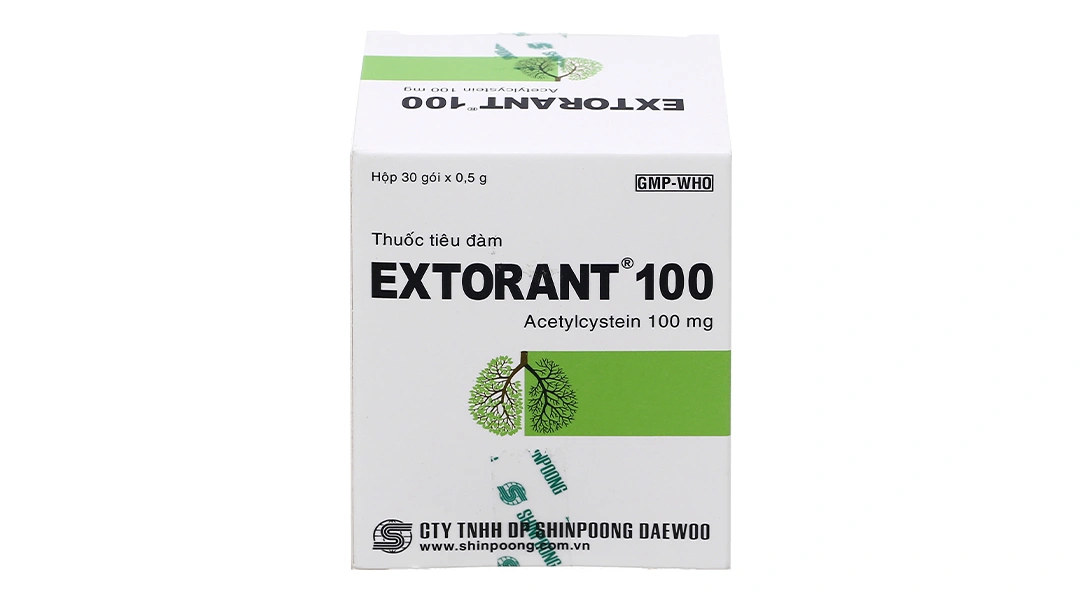 Thuốc cốm Extorant 100 tiêu nhầy trong bệnh lý hô hấp (30 gói x 0.5g) - 1