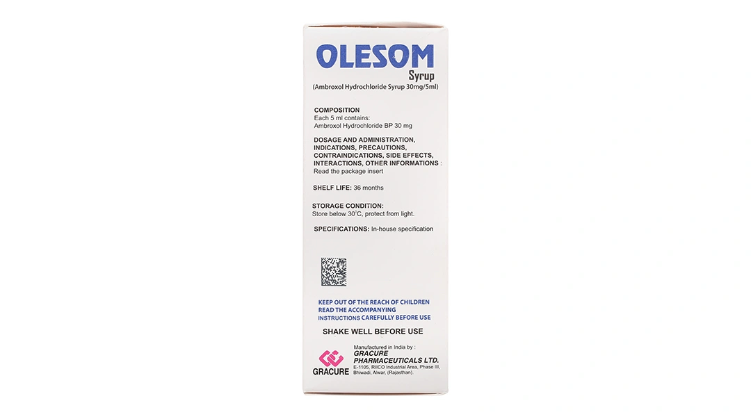 Siro Olesom 30mg/5ml tan đàm trong bệnh lý hô hấp chai 100ml - 1