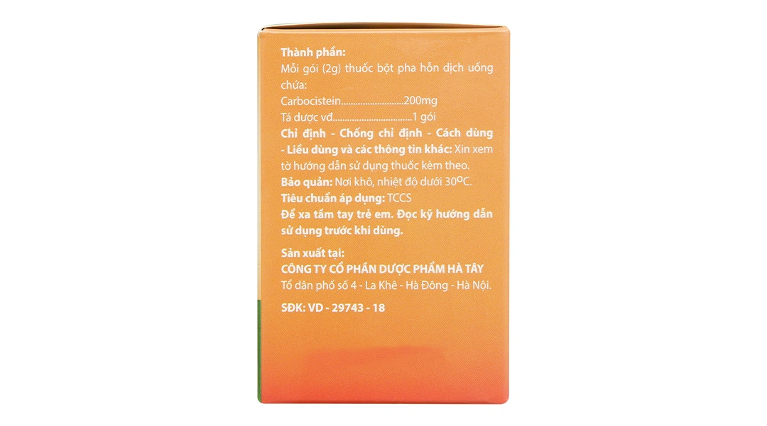 Bột pha hỗn dịch uống Ausmuco 200mg loãng đờm, tiêu chất nhày (20 gói x 2g) - 2