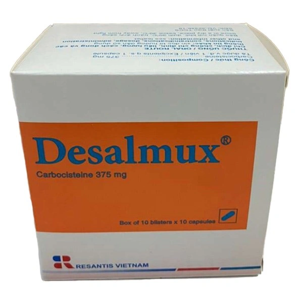 Desalmux 375mg điều trị rối loạn về tiết dịch ở các bệnh đường hô hấp