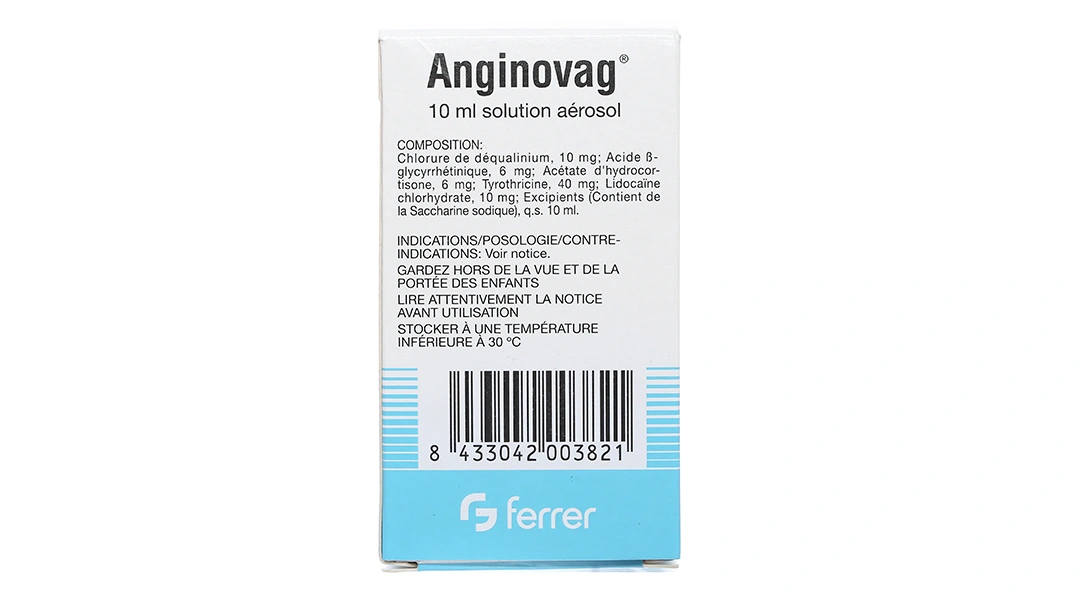 Dung dịch xịt họng Anginovag hỗ trợ điều trị viêm hầu họng, viêm amidan chai 10ml - 1