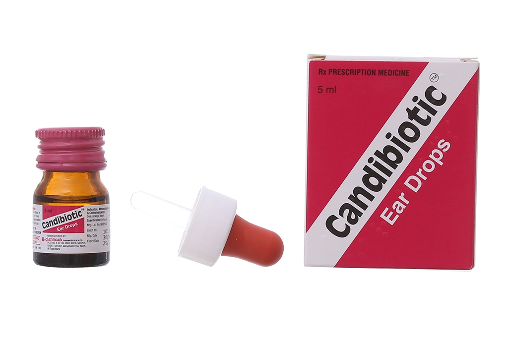 Dung dịch nhỏ tai Candibiotic trị nhiễm khuẩn tai chai 5ml - 