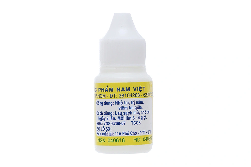 Cồn Boric 3% Nam Việt trị nấm, viêm tai giữa chai 10ml - 1