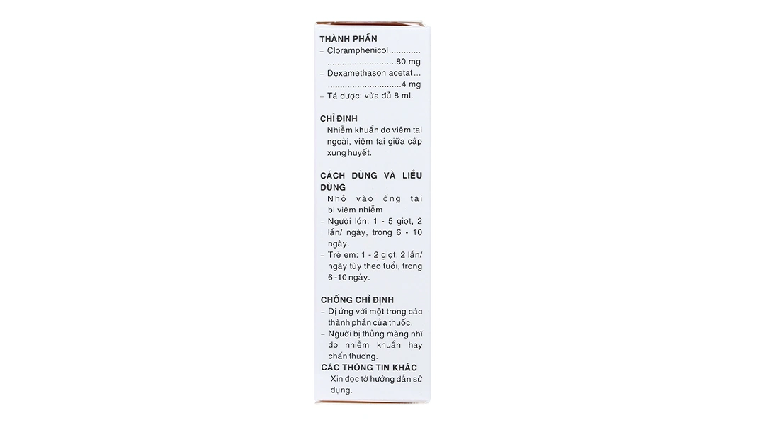 Thuốc nhỏ tai Otifar trị nhiễm khuẩn tai lọ 8ml - 2