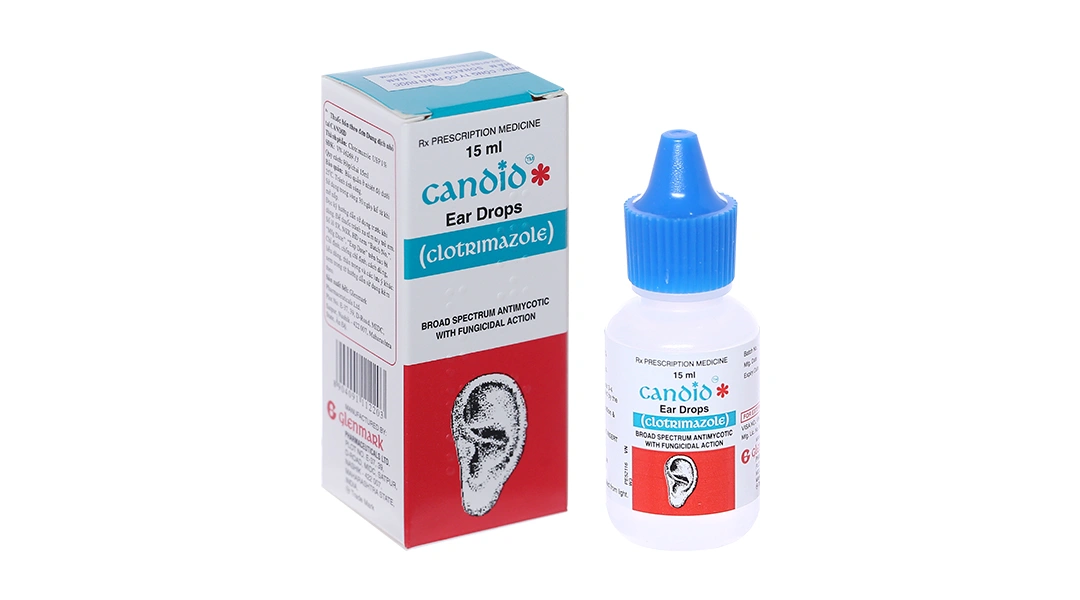 Dung dịch nhỏ tai Candid 1% trị nấm tai chai 15ml - 1