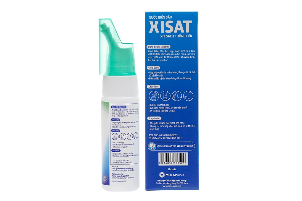 Dung dịch xịt mũi Xisat hỗ trợ giảm viêm xoang chai 75ml - 2
