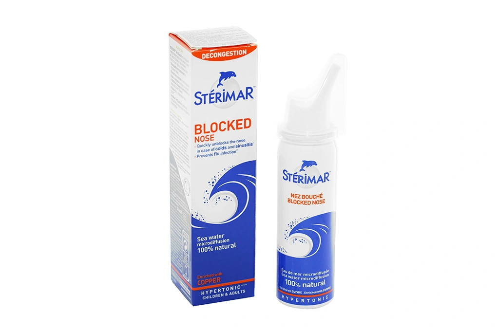 Dung dịch xịt mũi Sterimar Blocked Nose hỗ trợ giảm viêm mũi chai 50ml - 