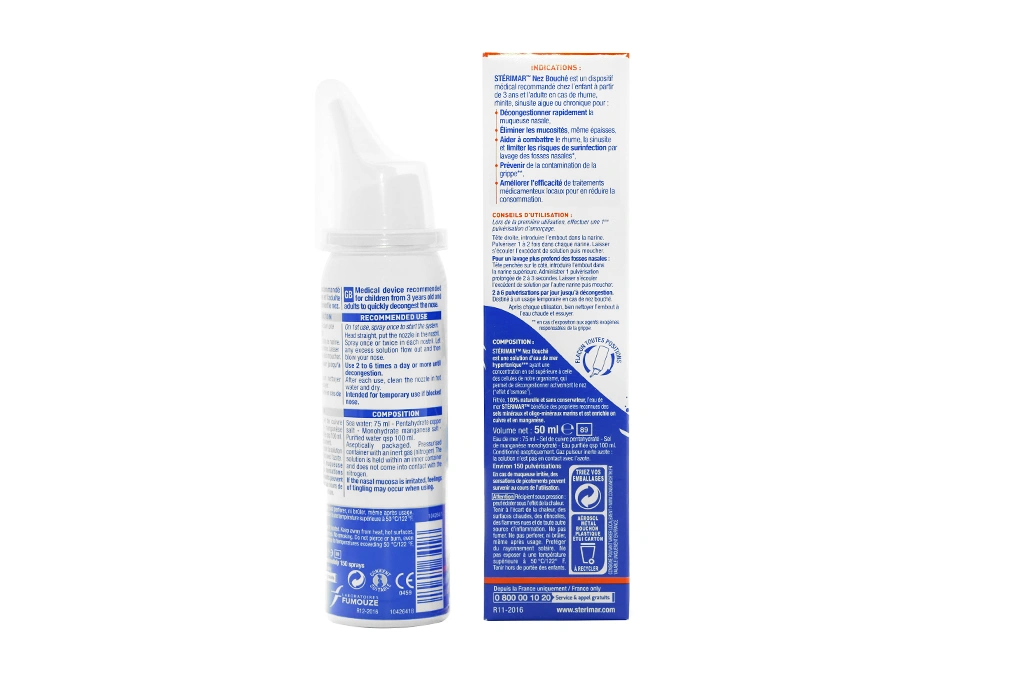 Dung dịch xịt mũi Sterimar Blocked Nose hỗ trợ giảm viêm mũi chai 50ml - 2